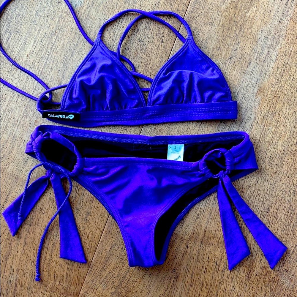COPY - NWOT Calavera purple sport/surf bikini RARE S XS